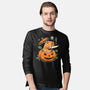 Pumpkin Capybara Slayer-Mens-Long Sleeved-Tee-Eoli Studio