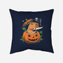 Pumpkin Capybara Slayer-None-Removable Cover w Insert-Throw Pillow-Eoli Studio
