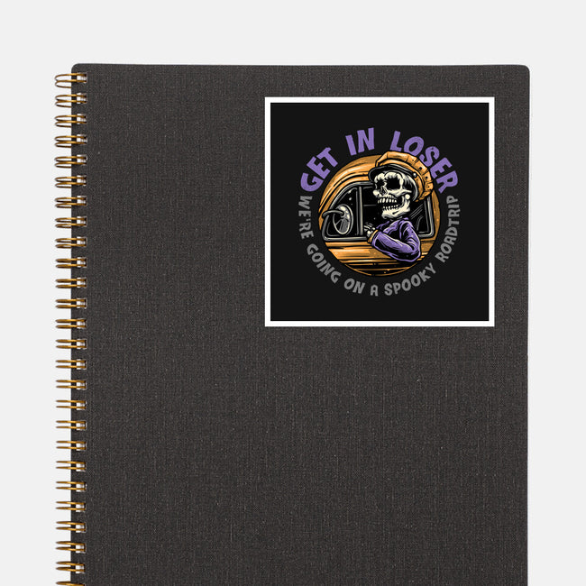 A Spooky Roadtrip-None-Glossy-Sticker-glitchygorilla