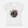 A Spooky Roadtrip-Womens-V-Neck-Tee-glitchygorilla