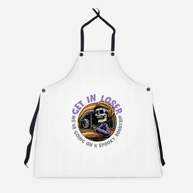 A Spooky Roadtrip-Unisex-Kitchen-Apron-glitchygorilla