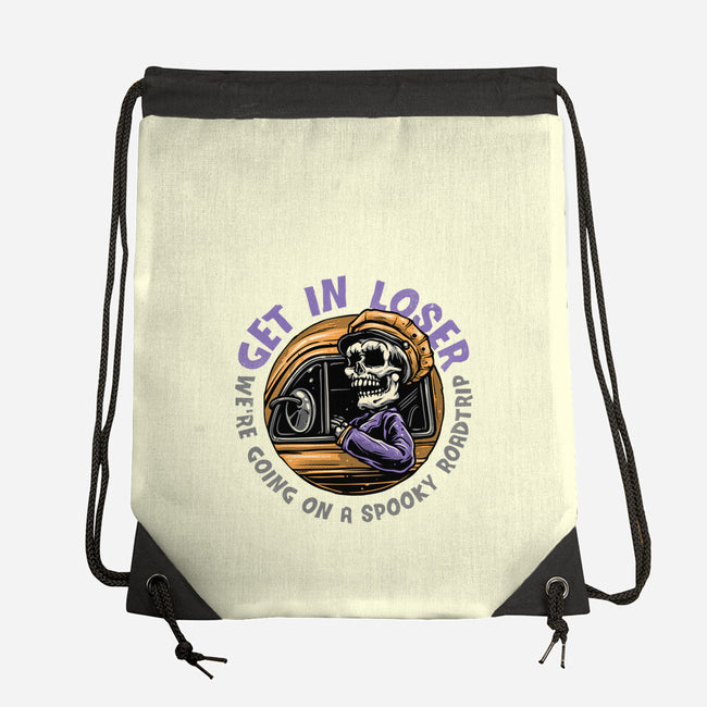 A Spooky Roadtrip-None-Drawstring-Bag-glitchygorilla