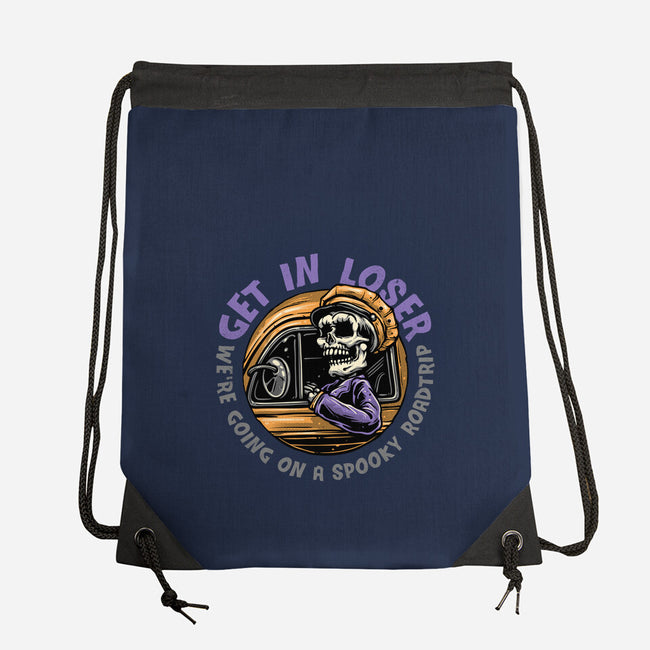 A Spooky Roadtrip-None-Drawstring-Bag-glitchygorilla