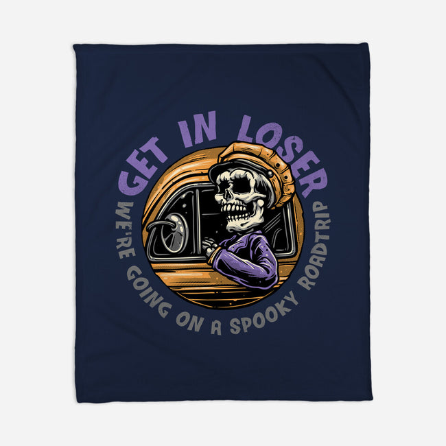 A Spooky Roadtrip-None-Fleece-Blanket-glitchygorilla