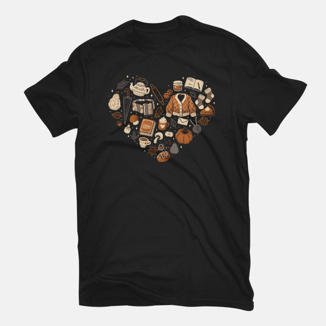 Cozy Autumn Heart-Mens-Basic-Tee-xMorfina