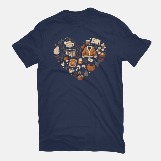 Cozy Autumn Heart-Mens-Basic-Tee-xMorfina
