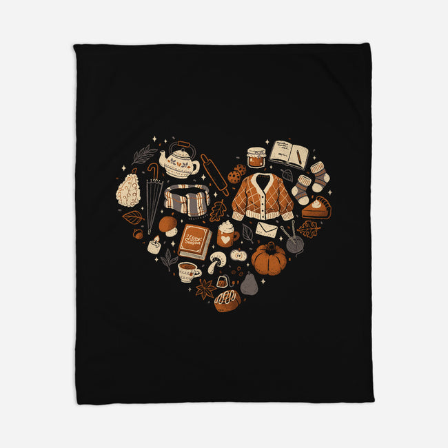 Cozy Autumn Heart-None-Fleece-Blanket-xMorfina