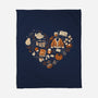 Cozy Autumn Heart-None-Fleece-Blanket-xMorfina