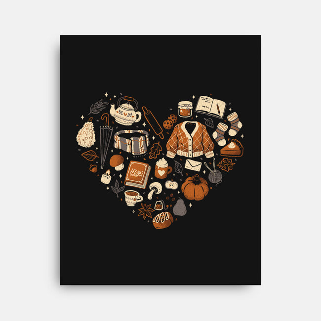 Cozy Autumn Heart-None-Stretched-Canvas-xMorfina