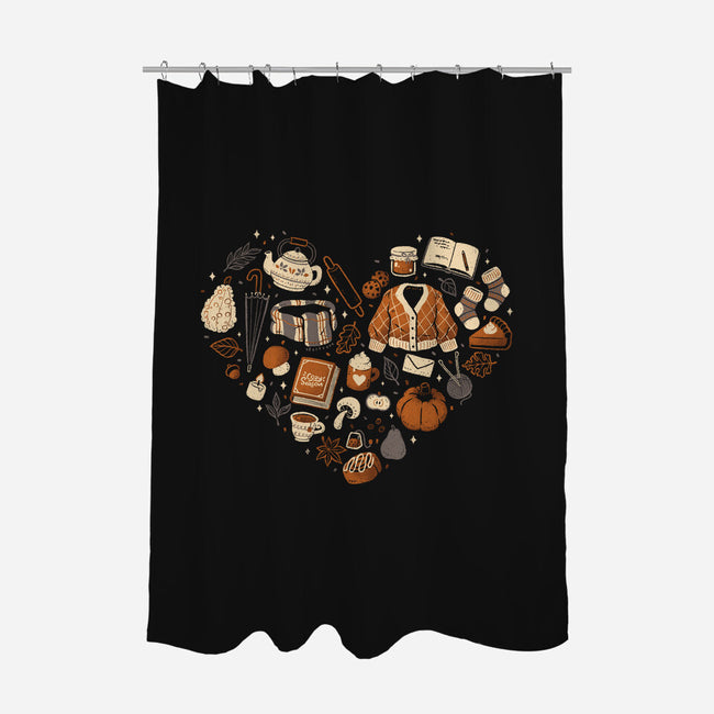 Cozy Autumn Heart-None-Polyester-Shower Curtain-xMorfina