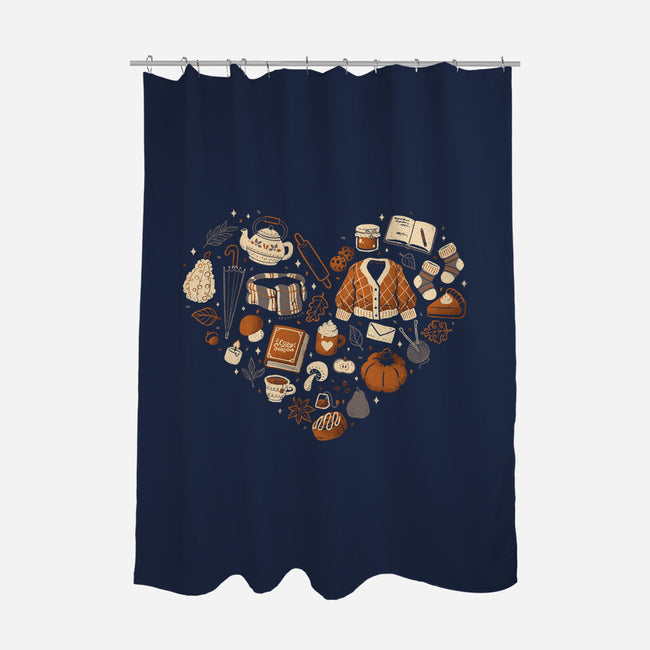Cozy Autumn Heart-None-Polyester-Shower Curtain-xMorfina