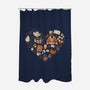 Cozy Autumn Heart-None-Polyester-Shower Curtain-xMorfina