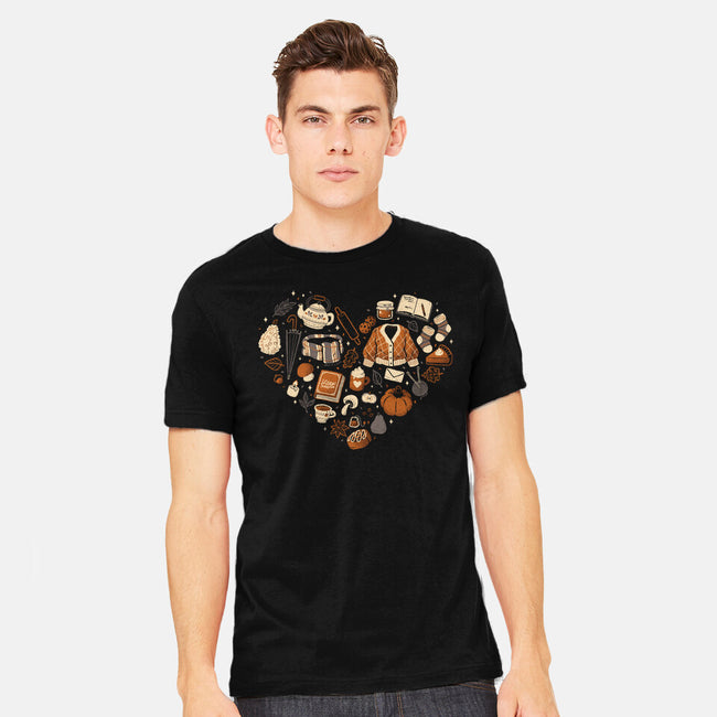 Cozy Autumn Heart-Mens-Heavyweight-Tee-xMorfina