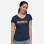 Spaceballs The Halloween Costume-Womens-V-Neck-Tee-rocketman_art