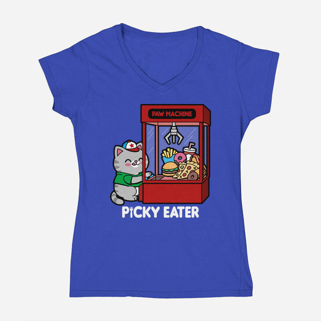 Picky Eater-Womens-V-Neck-Tee-Boggs Nicolas