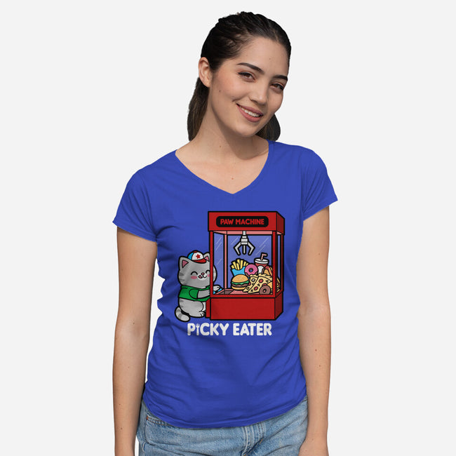 Picky Eater-Womens-V-Neck-Tee-Boggs Nicolas