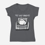 Fat And Furryous-Womens-V-Neck-Tee-kharmazero