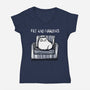Fat And Furryous-Womens-V-Neck-Tee-kharmazero