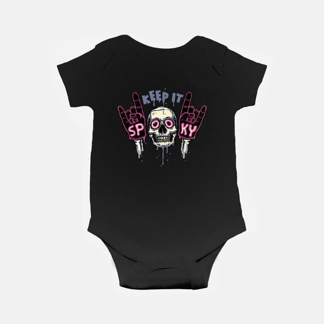 Keep It Spooky-Baby-Basic-Onesie-glitchygorilla