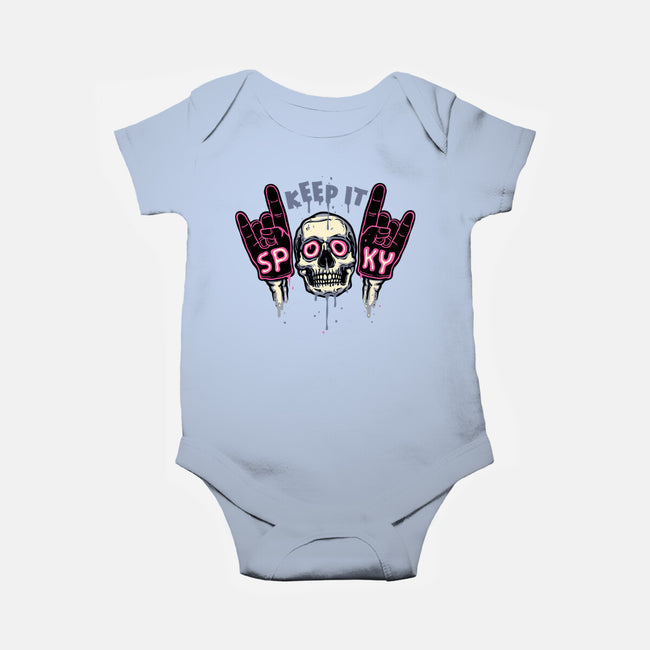Keep It Spooky-Baby-Basic-Onesie-glitchygorilla