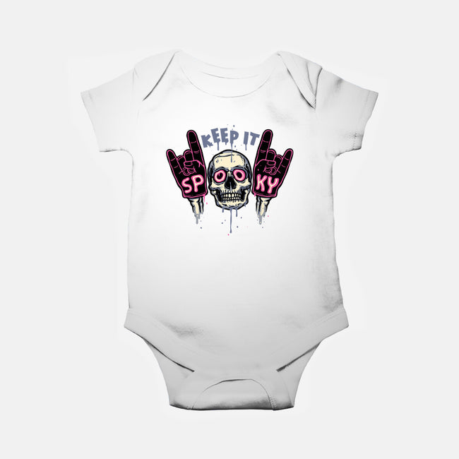 Keep It Spooky-Baby-Basic-Onesie-glitchygorilla