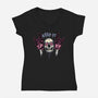 Keep It Spooky-Womens-V-Neck-Tee-glitchygorilla
