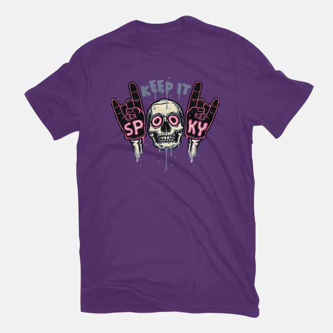 Keep It Spooky-Womens-Fitted-Tee-glitchygorilla