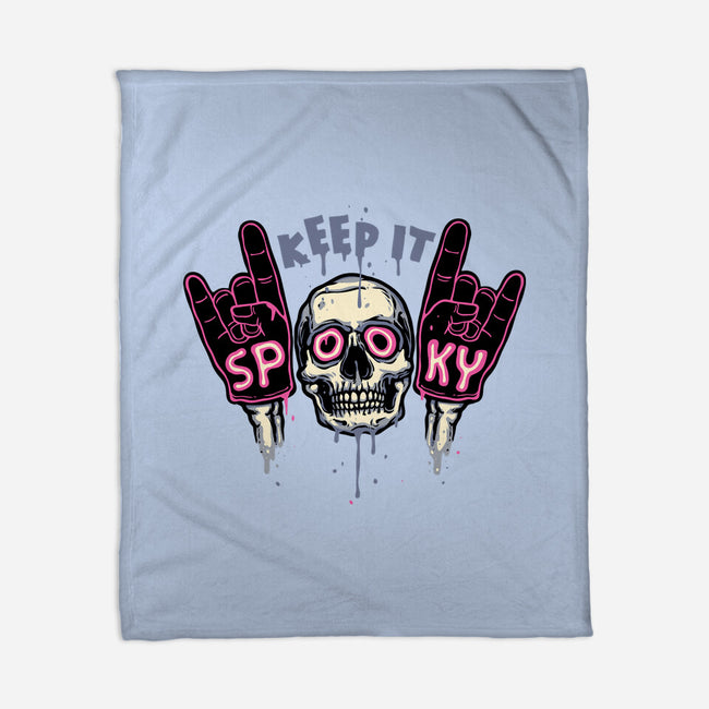 Keep It Spooky-None-Fleece-Blanket-glitchygorilla
