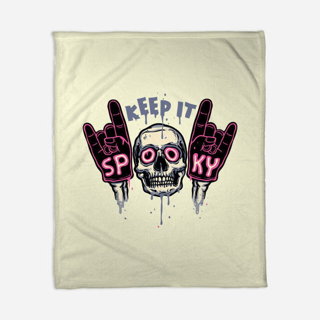 Keep It Spooky-None-Fleece-Blanket-glitchygorilla