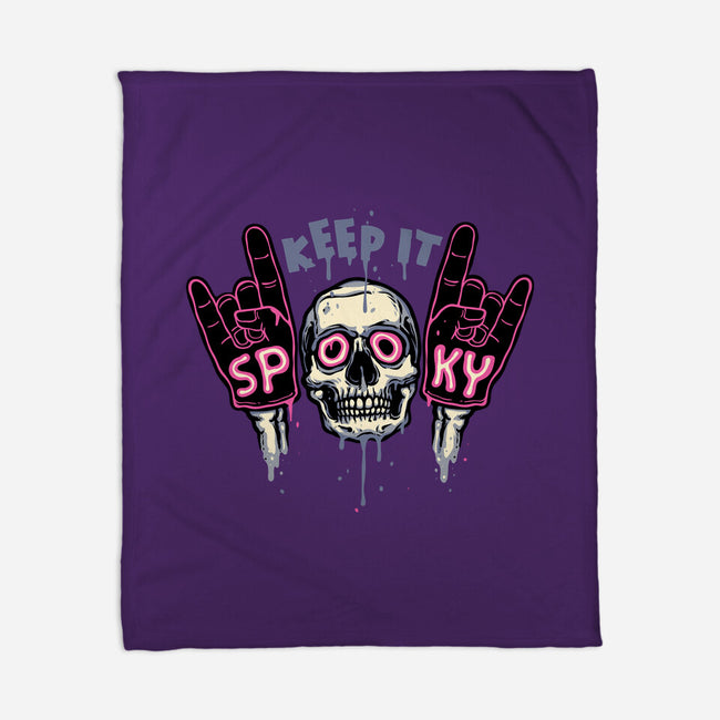 Keep It Spooky-None-Fleece-Blanket-glitchygorilla