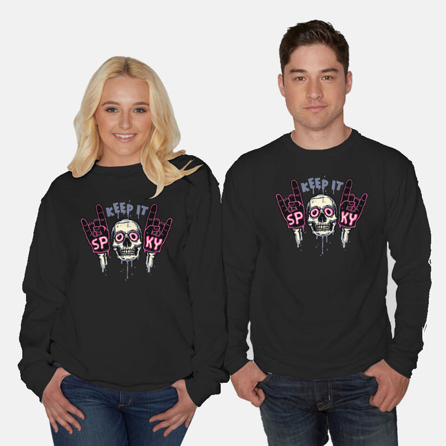 Keep It Spooky-Unisex-Crew Neck-Sweatshirt-glitchygorilla