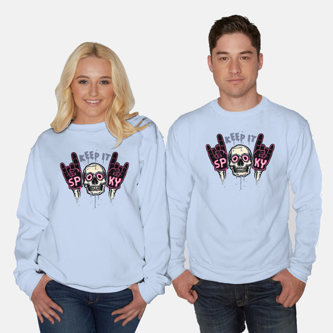 Keep It Spooky-Unisex-Crew Neck-Sweatshirt-glitchygorilla
