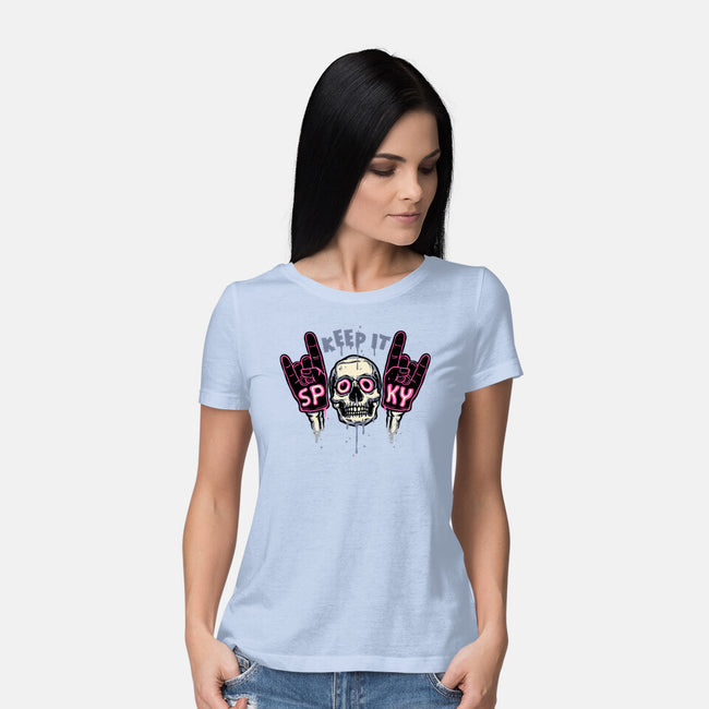 Keep It Spooky-Womens-Basic-Tee-glitchygorilla