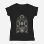 Stained Glass Of Outcasts-Womens-V-Neck-Tee-daobiwan