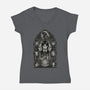 Stained Glass Of Outcasts-Womens-V-Neck-Tee-daobiwan