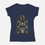 Stained Glass Of Outcasts-Womens-V-Neck-Tee-daobiwan
