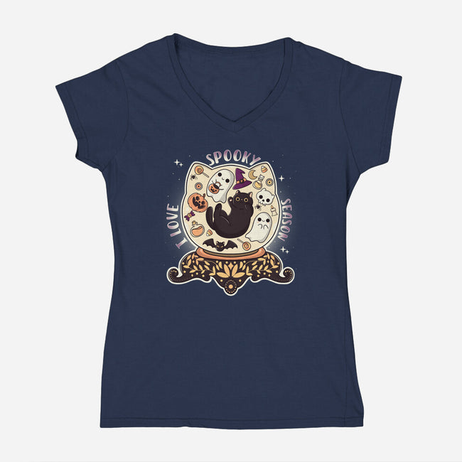I Love Spooky Season-Womens-V-Neck-Tee-Freecheese