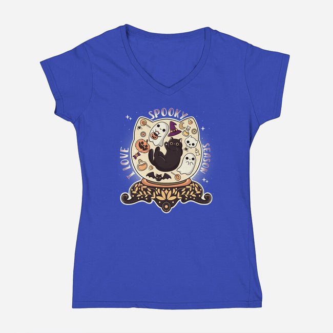 I Love Spooky Season-Womens-V-Neck-Tee-Freecheese