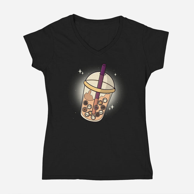 Bubble Halloween-Womens-V-Neck-Tee-Freecheese