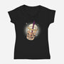 Bubble Halloween-Womens-V-Neck-Tee-Freecheese