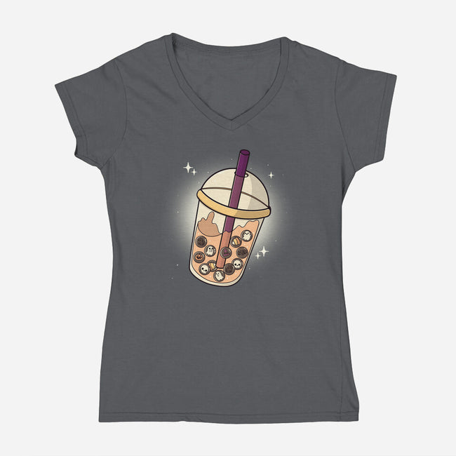 Bubble Halloween-Womens-V-Neck-Tee-Freecheese