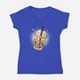 Bubble Halloween-Womens-V-Neck-Tee-Freecheese
