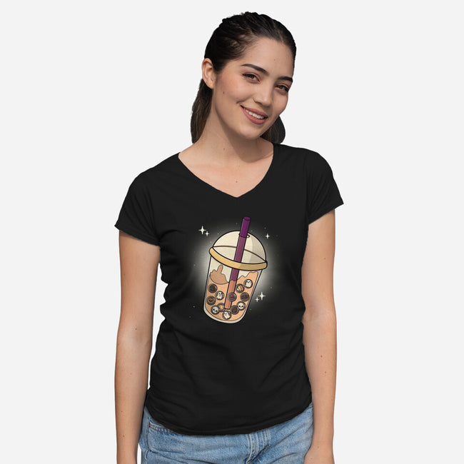 Bubble Halloween-Womens-V-Neck-Tee-Freecheese