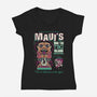 Maui's Mai Tai Tiki-Womens-V-Neck-Tee-Nemons
