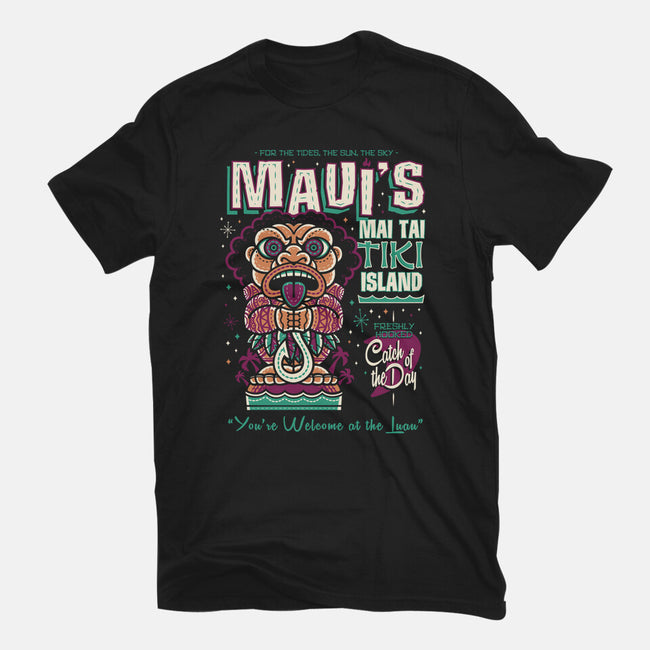 Maui's Mai Tai Tiki-Mens-Basic-Tee-Nemons