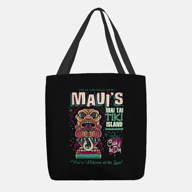 Maui's Mai Tai Tiki-None-Basic Tote-Bag-Nemons