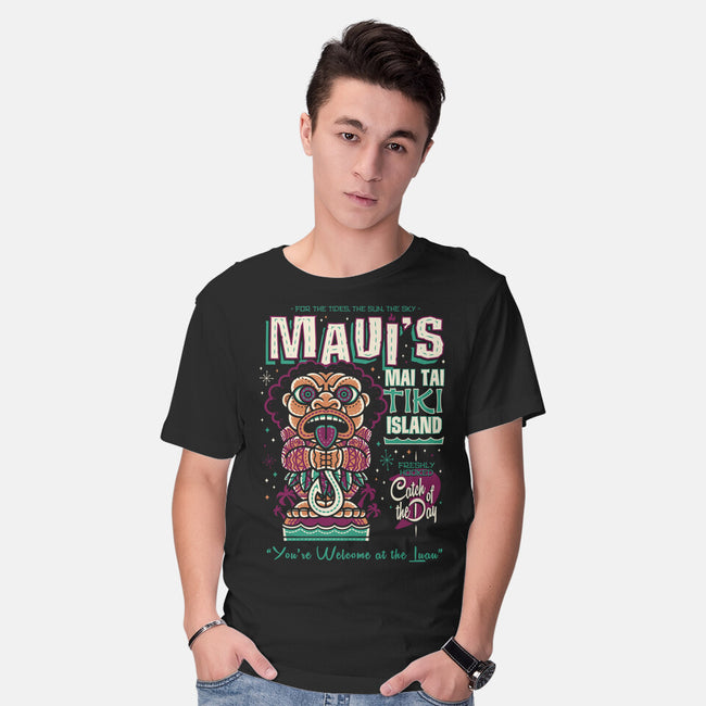 Maui's Mai Tai Tiki-Mens-Basic-Tee-Nemons