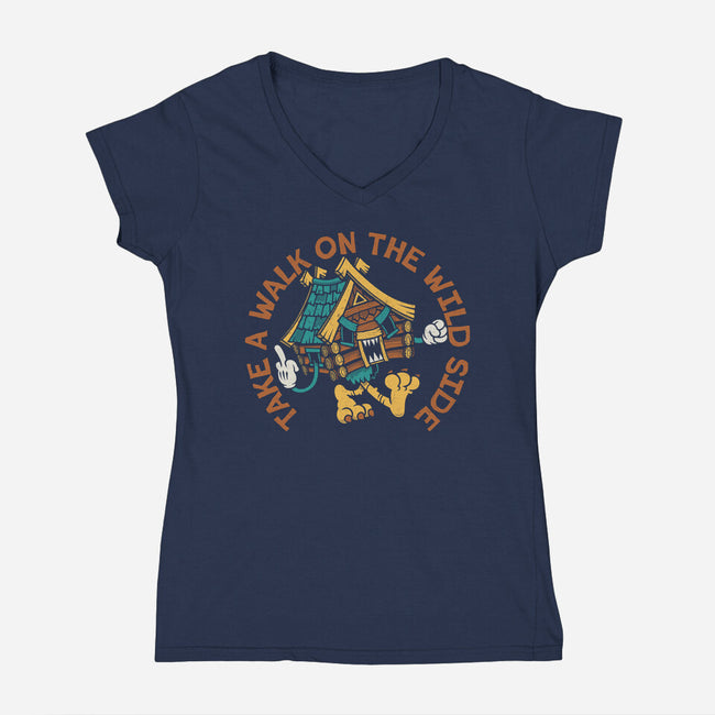 Take A Walk On The Wild Side-Womens-V-Neck-Tee-Nemons
