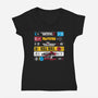 VHS Pulp-Womens-V-Neck-Tee-Nemons