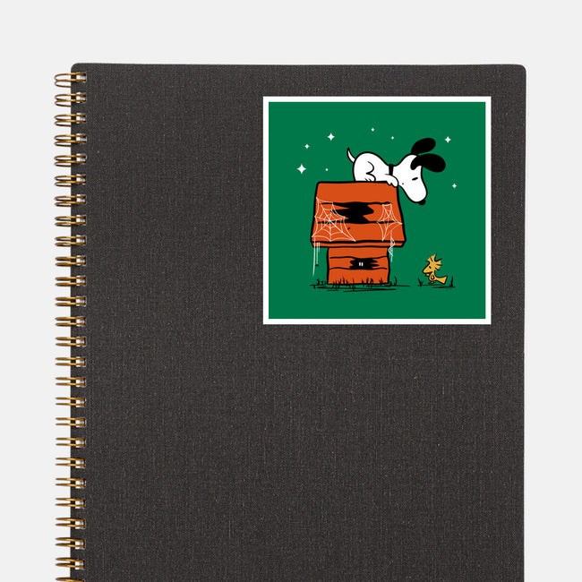 Haunted Doghouse-None-Glossy-Sticker-damglynn